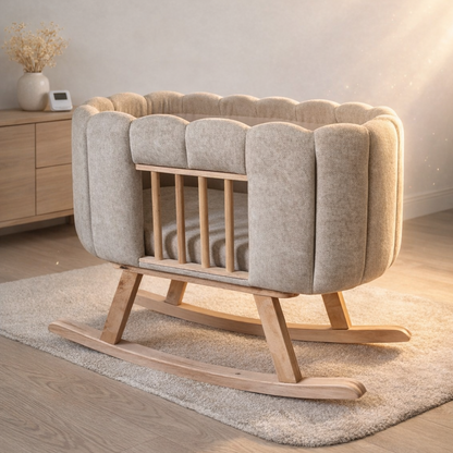 Berceau bébé à bascule design scandinave